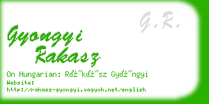 gyongyi rakasz business card